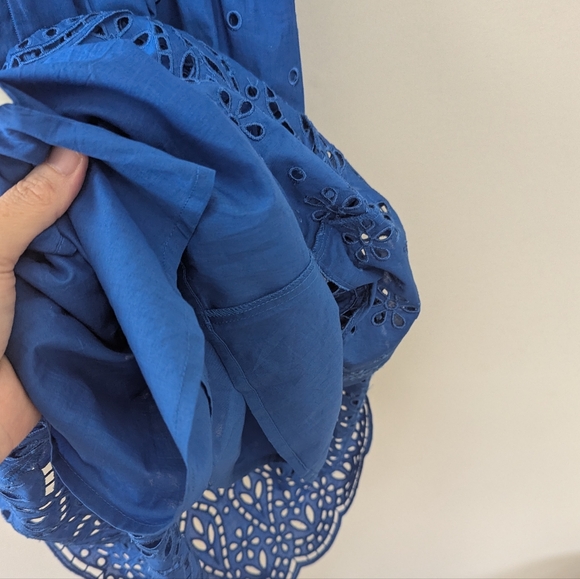 Parker Royal Blue Alana Sleeveless Eyelet Dress - Picture 11 of 15